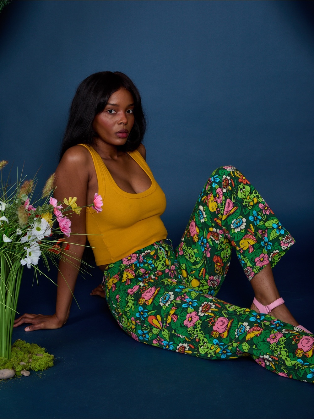 NWOT! Big Bud Press WORK PANTS in POND PARTY Print - Picture 7 of 12
